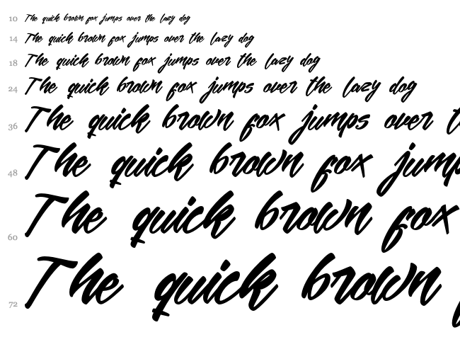 Mekar Script font waterfall